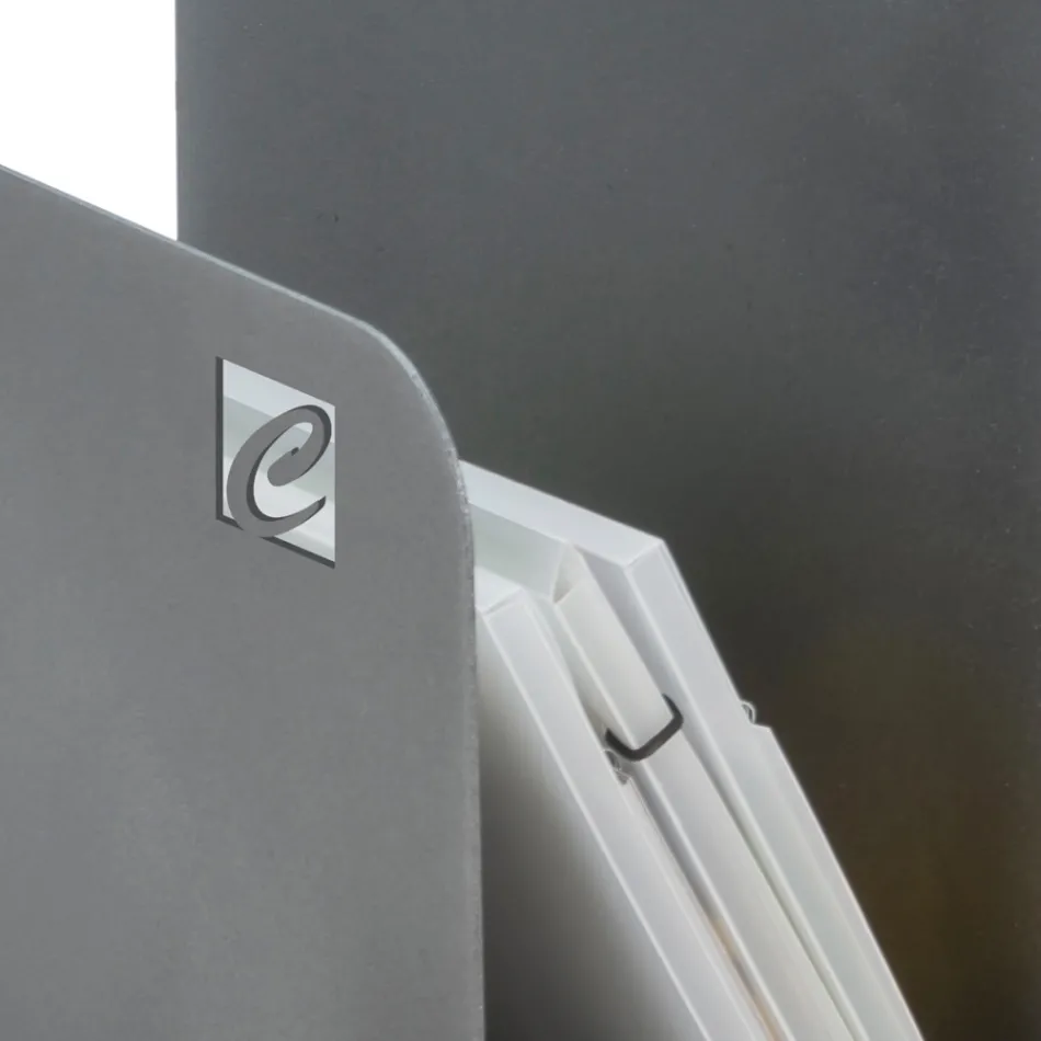 Portalegna di Design per Interno in Acciaio Grigio Made in Italy - Tramontana Viadurini