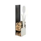 Portalegna per Camino Caf Design Made in Italy PLV F Viadurini