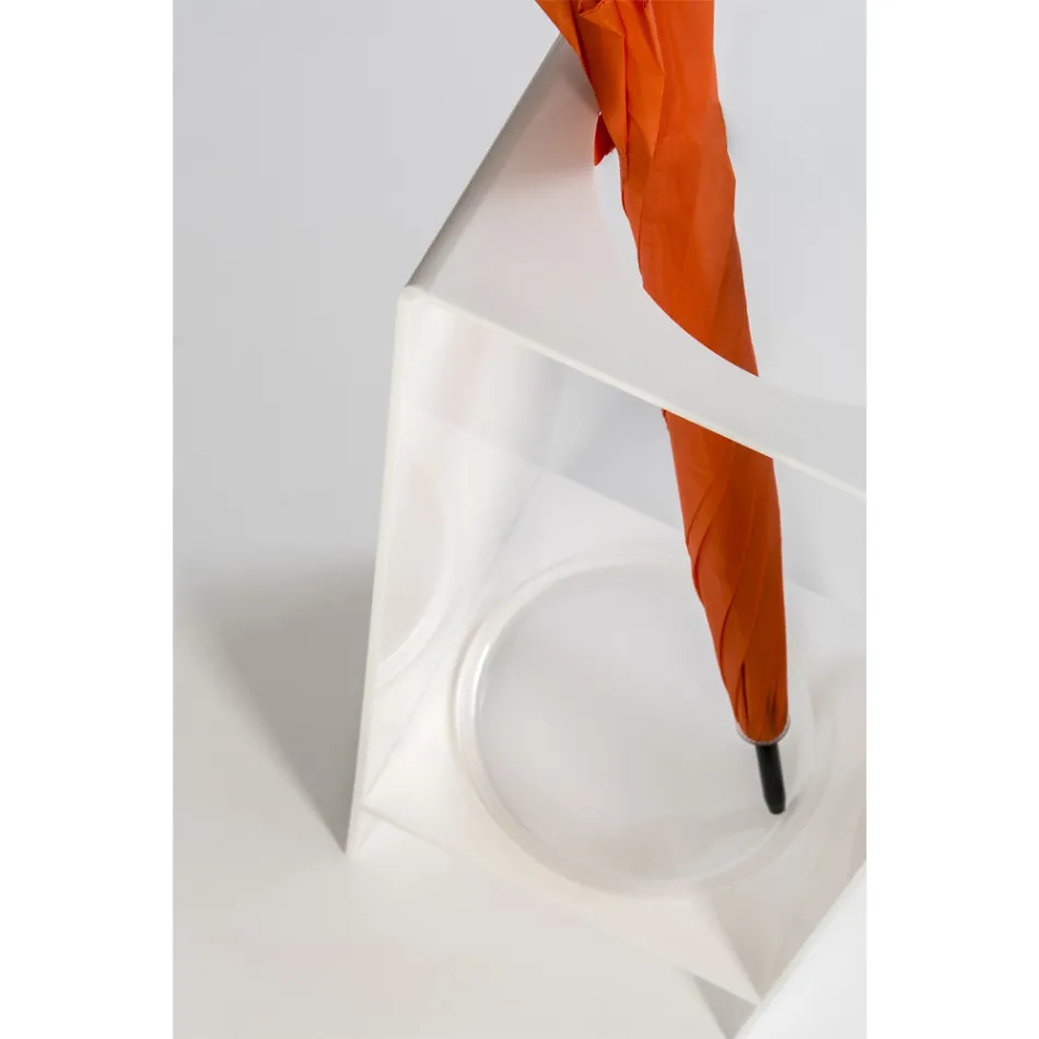 Portaombrelli da Ingresso in Plexiglass Bianco o Trasparente - Ombelico Viadurini
