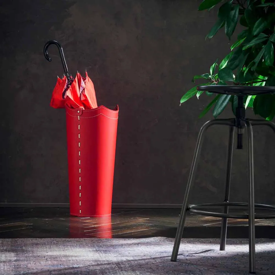 Portaombrelli di design in cuoio per casa o ufficio Umbrella Viadurini
