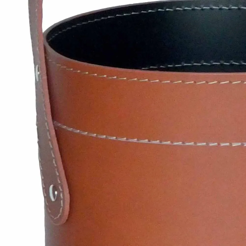 Portaombrelli di design in cuoio rigenerato Regen, made in Italy Viadurini