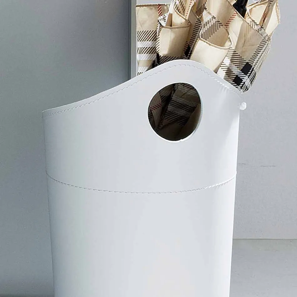 Portaombrelli in cuoi rigenerato di design fatto a mano Pluvia Viadurini