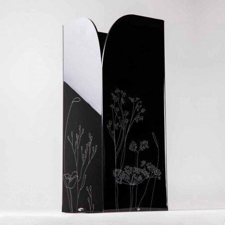 Portaombrelli Moderno in Plexiglass Nero o Trasparente con Incisione - Florinto Viadurini