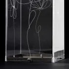Portaombrelli Plastica Trasparente con Foglie Stilizzate Incise - Florino Viadurini