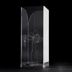 Portaombrelli Plastica Trasparente con Foglie Stilizzate Incise - Florino Viadurini