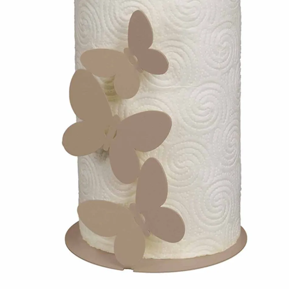 Portarotolo Cucina Moderno in Ferro Bianco, Beige o Avorio Made in Italy – Leida Viadurini
