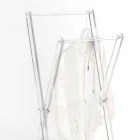 Portasciugamani da Terra Design in Plexiglass Trasparente o con Legno - Stendio Viadurini