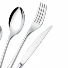 Posate da Tavola in Acciaio Inox Lucido Design Moderno Lusso 24 Pezzi - Bijou Viadurini