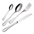 Posate in Acciaio Inox Lucido Manico Arrotondato Decorato 24 Pz - Mekano