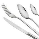 Posate in Acciaio Inox Lucido Manico Vuoto Design Moderno 24 Pz - Codetta Viadurini
