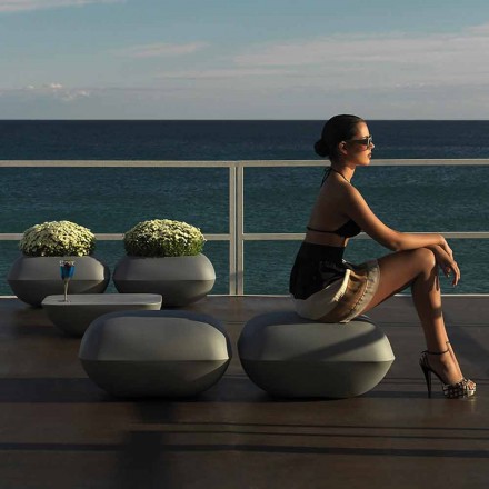 Pouf da esterno di design Pillow by Vondom in polietilene. 67x67 cm Viadurini