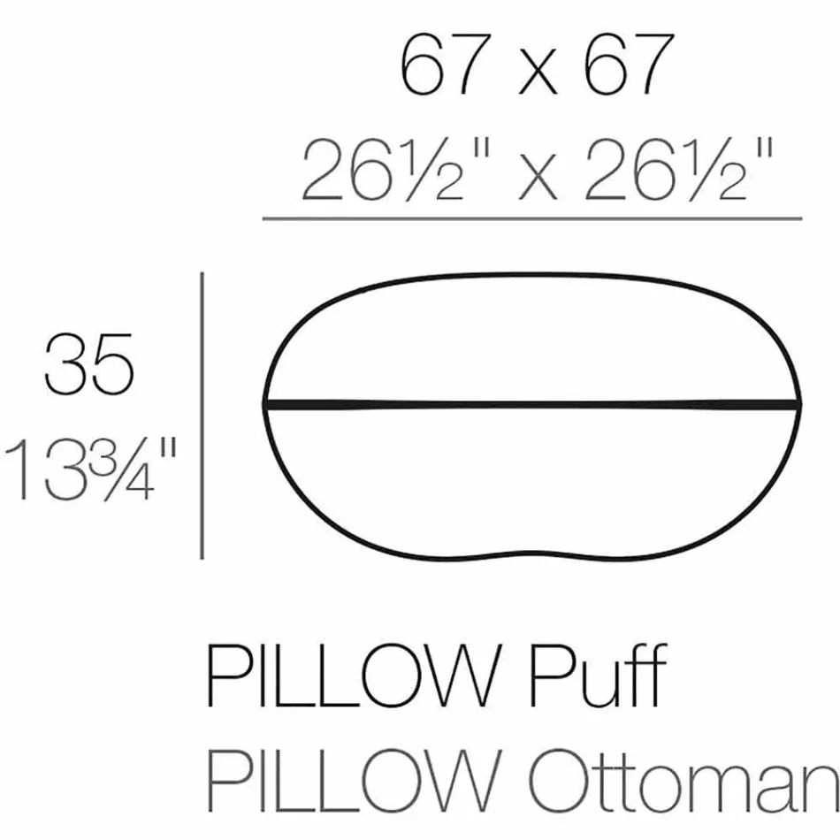 Pouf da esterno di design Pillow by Vondom in polietilene. 67x67 cm Viadurini