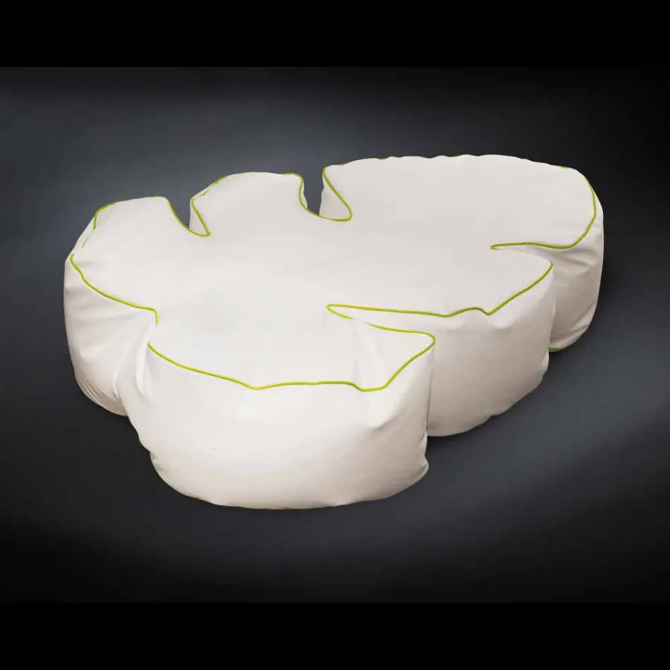 Pouf da esterno e interno in ecopelle nautica idrorepellente Philo Viadurini