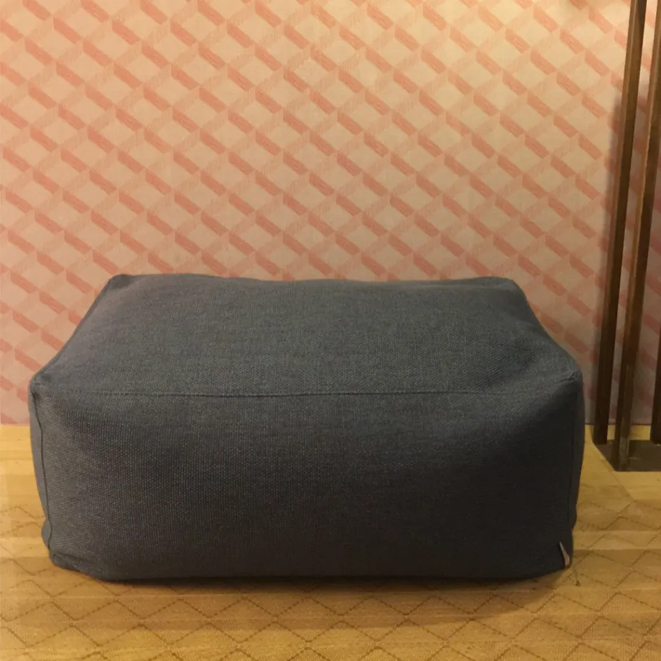 Pouf Morbido Ottomano Rettangolare da Interno ed Esterno in Tessuto - Naemi Viadurini