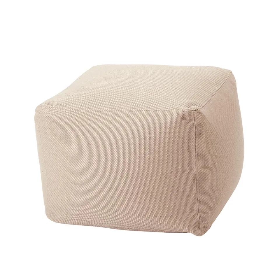 Pouf Morbido Quadrato da Interno ed Esterno in Tessuto Vari Colori - Naemi Viadurini