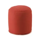Pouf Morbido Rotondo da Salotto Interno o Esterno in Tessuto Colorato - Naemi Viadurini