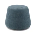 Pouf Ottomano Rotondo da Salotto in Ciniglia Colorata 3 Dimensioni - Evelyne Viadurini