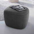 Pouf Poggiapiedi Quadrato Imbottito e Rivestito in Tessuto Made in Italy - Marli