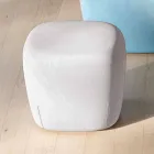 Pouf Poggiapiedi Quadrato Imbottito e Rivestito in Tessuto Made in Italy - Marli Viadurini
