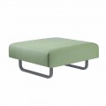 Pouf Quadrato da Esterno di Design in Metallo e Tessuto Made in Italy - Selia