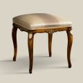 Pouf Stile Classico in Legno Rivestito in Tessuto Made in Italy - Cambrige