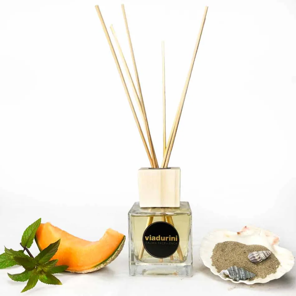 Profumatore Ambiente Acqua Marina 200 ml con Bastoncini - Essenzadiportofino Viadurini