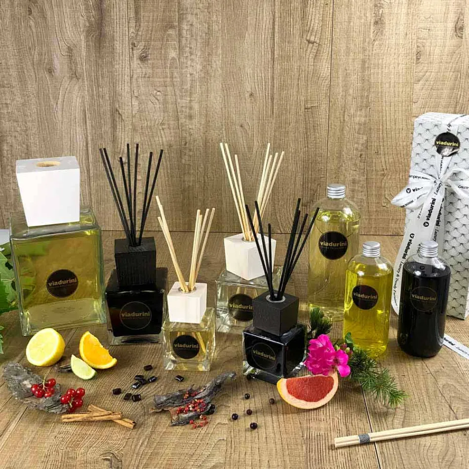 Profumatore Ambiente Cotone e Canapa 200 ml con Bastoncini - Acquadipositano Viadurini