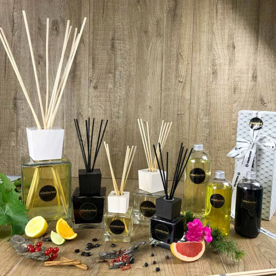 Profumatore Ambiente Cotone e Canapa 200 ml con Bastoncini - Acquadipositano Viadurini