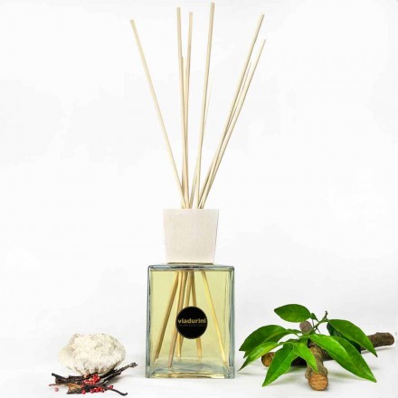 Profumatore Ambiente Fragranza Ambrata 2,5 Lt con Bastoncini - Sassidimatera Viadurini