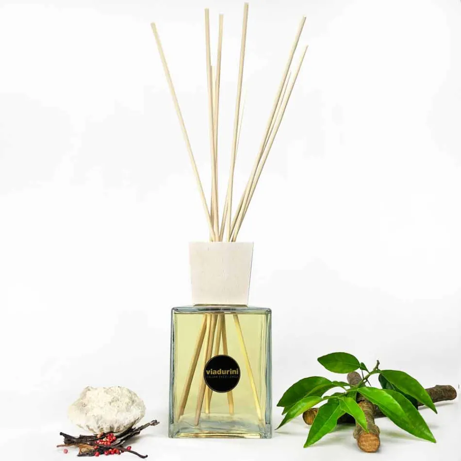 Profumatore Ambiente Fragranza Ambrata 2,5 Lt con Bastoncini - Sassidimatera Viadurini