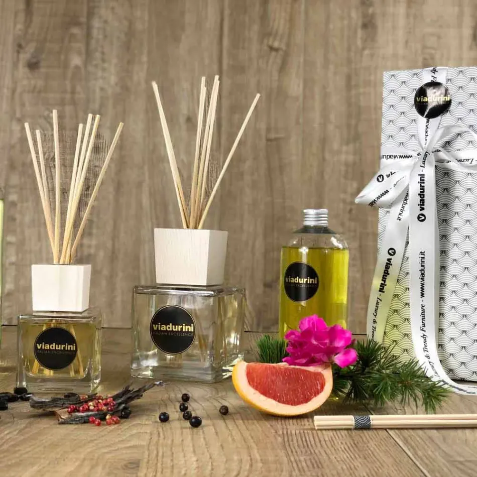 Profumatore Ambiente Fragranza Ambrata 200 ml con Bastoncini - Sassidimatera Viadurini