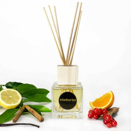Profumatore Ambiente Mandarino e Cannella 200 ml con Bastoncini - Lamaddalena Viadurini