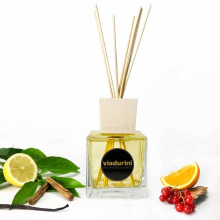 Profumatore Ambiente Mandarino e Cannella 500 ml con Bastoncini - Lamaddalena Viadurini