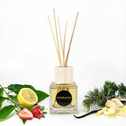 Profumatore Ambiente Rosa Marittima 200 ml con Bastoncini - Rosadiamalfi Viadurini