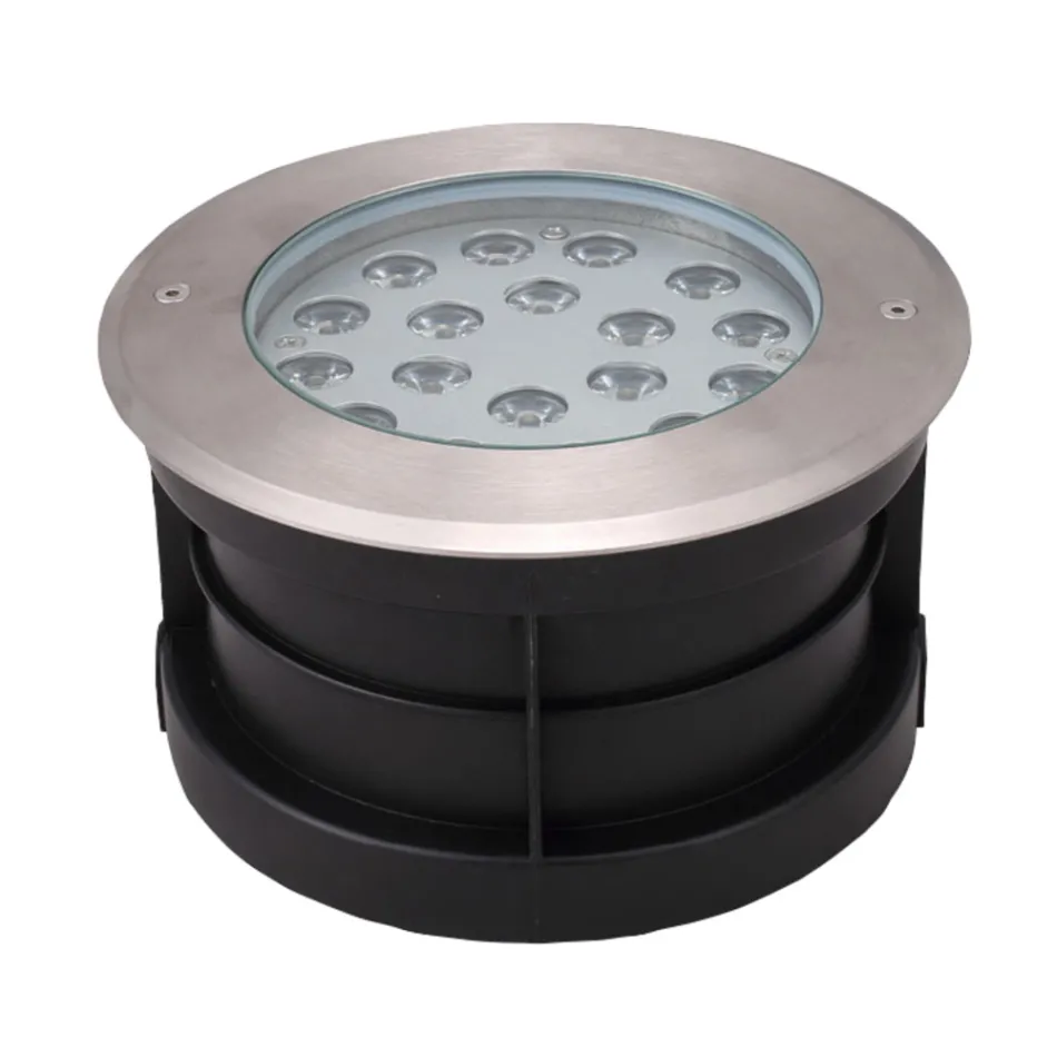 Proiettore Faretto Rotondo con Led da Esterno in Acciaio Inox - Dakota Viadurini