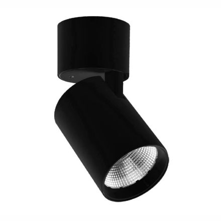 Proiettore Plafoniera Led Orientabile in Alluminio Bianco o Nero - Point Viadurini