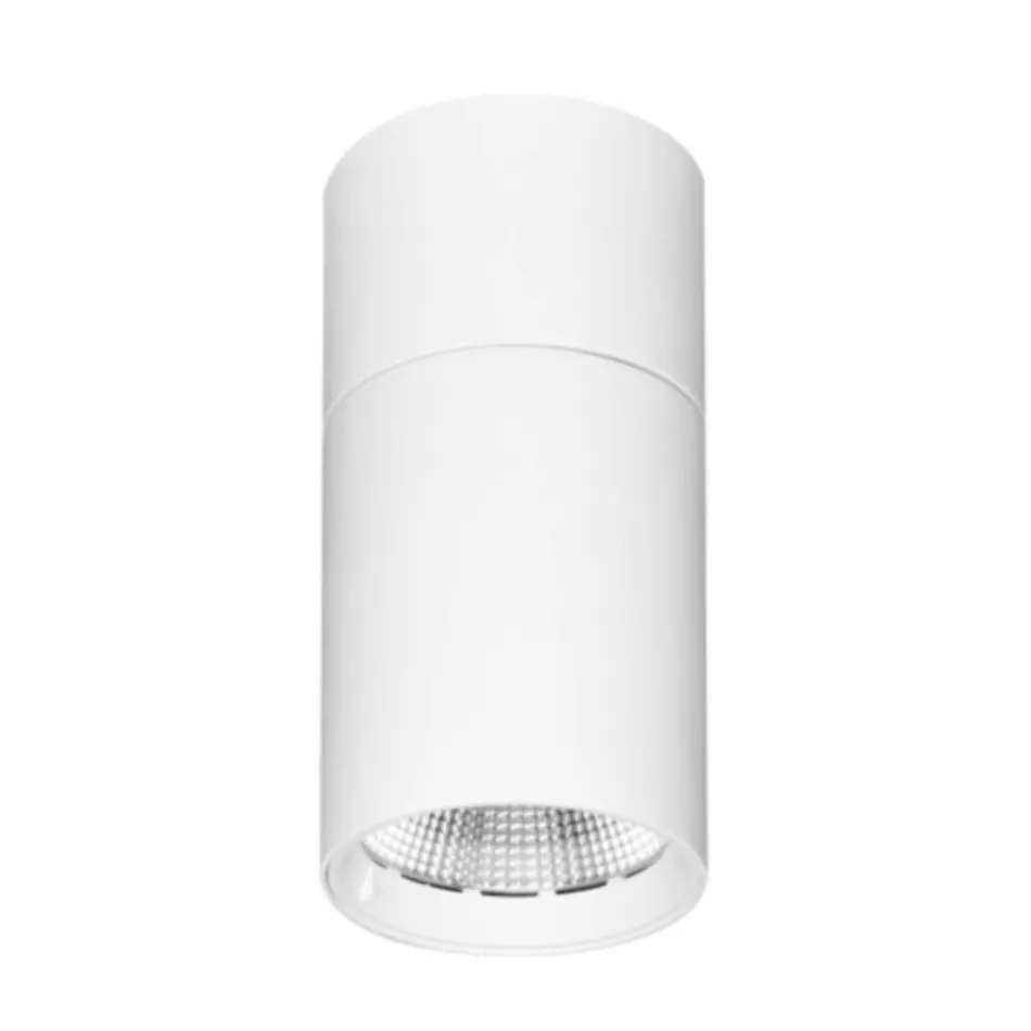 Proiettore Plafoniera Led Orientabile in Alluminio Bianco o Nero - Point Viadurini