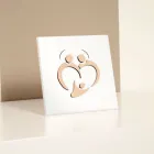 Quadretto della Sacra Famiglia con Incisione Laser Made in Italy - Zuleika Viadurini