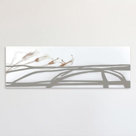 Quadro con Forme Astratte Realizzato con il Laser Made in Italy - Grace Viadurini