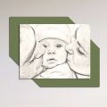 Quadro in Legno con Stampa di Bacio a un Bambino Made in Italy - Andorra
