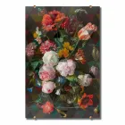 Quadro Moderno da Parete in Vetro con Stampa Floreale Made in Italy - Ganza Viadurini
