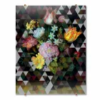 Quadro Moderno da Parete in Vetro con Stampa Floreale Made in Italy - Ganza Viadurini