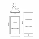Radiatore Idraulico Verticale Design in Acciaio Moderno fino a 850 W - Cut Viadurini