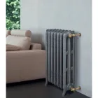 Radiatore in Fusione di Ghisa Idraulico con 3 Colonne Decorato - Vanillina Viadurini