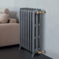 Radiatore in Fusione di Ghisa Idraulico con 3 Colonne Decorato - Vanillina