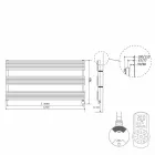 Radiatore Orizzontale Elettrico Design a Parete in Acciaio fino a 700 W - Nibbio Viadurini