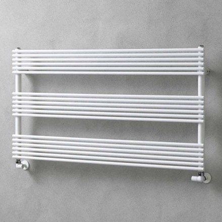 Radiatore Orizzontale Scaldasalviette Bagno in Acciaio di Design 750 W - Nibbio Viadurini