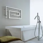 Radiatore termoarredo idraulico cromato Snake Scirocco H, di design Viadurini