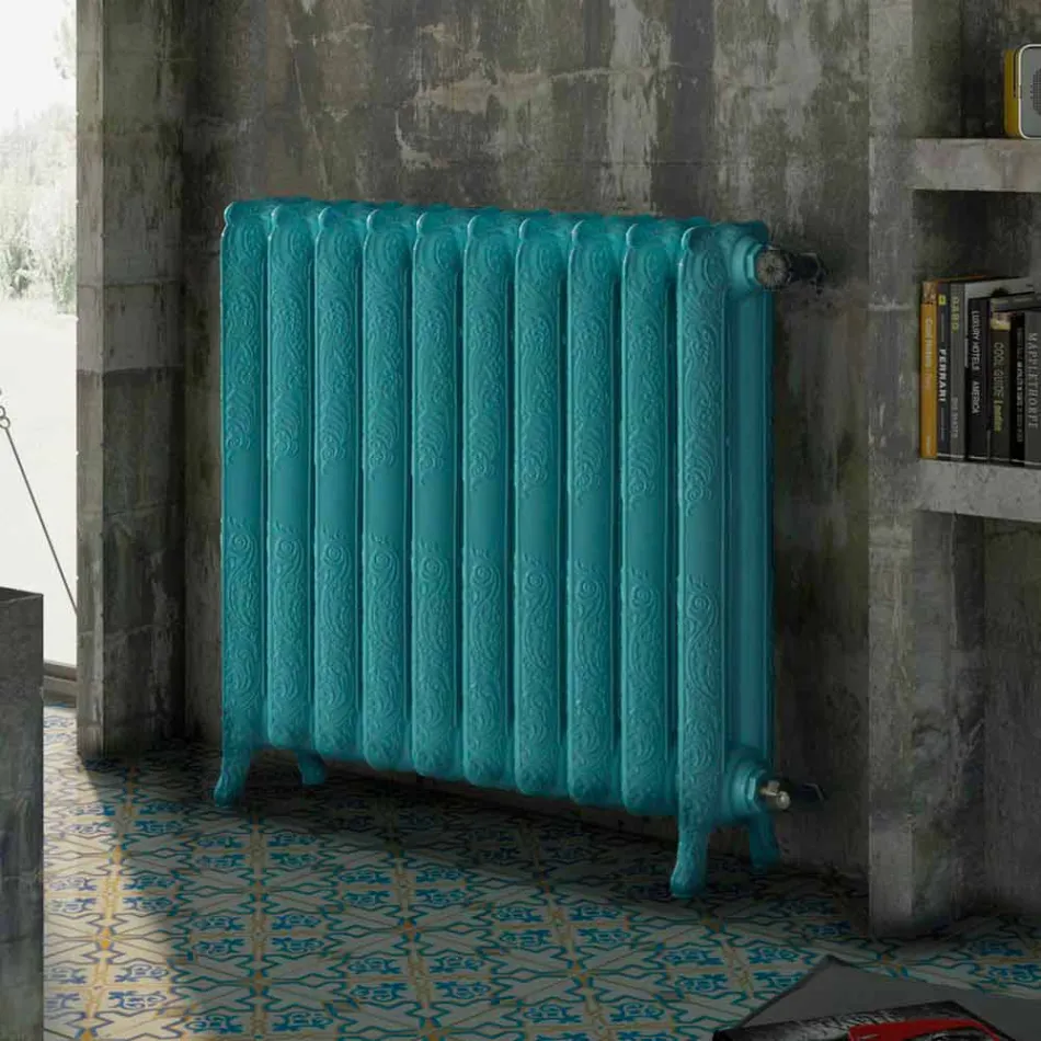 Radiatore termoarredo idraulico in ghisa decorato Tiffany Scirocco H Viadurini