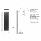 Radiatore Verticale di Design in Acciaio Bianco Grigiastro fino a 839 W - Ice Viadurini